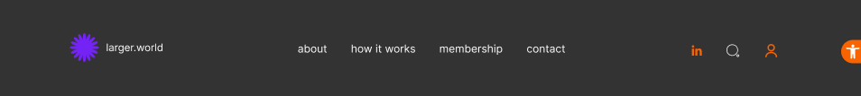 Larger.world menu