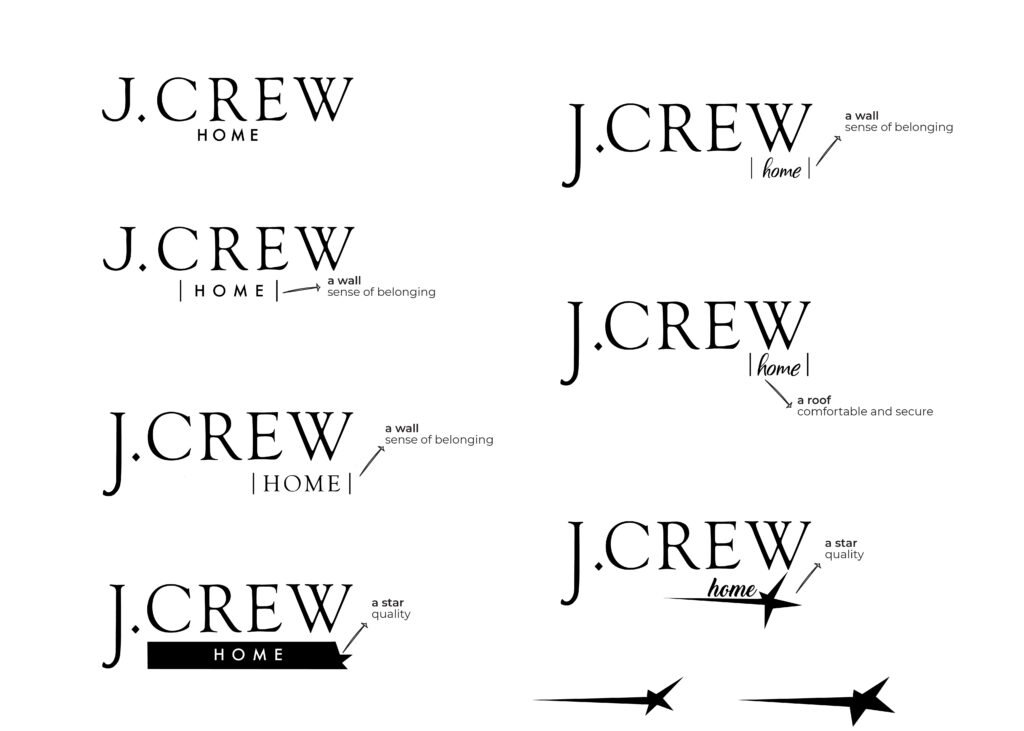 J.Crew Logo home design thinking process